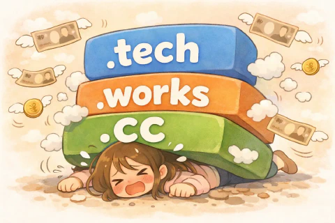 ドメイン管理とコスト削減のイメージ