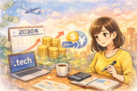 コストを計算する女性