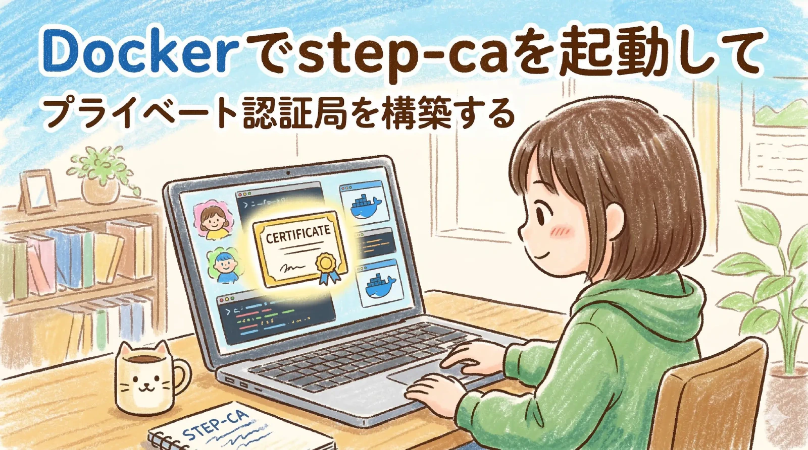 step-caでプライベート認証局を構築するイメージ